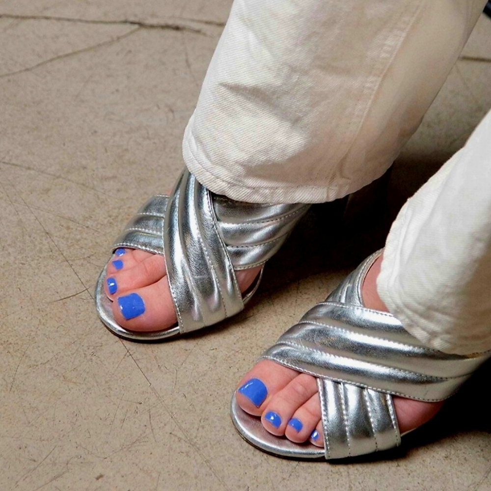 Steve Madden Silver Sandals